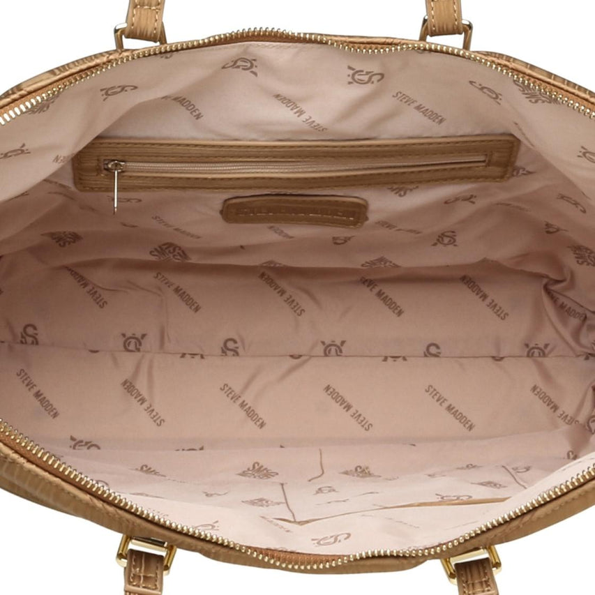 Bvuse-M Tan Bolsa Tote Beige Para Mujer con Cierre