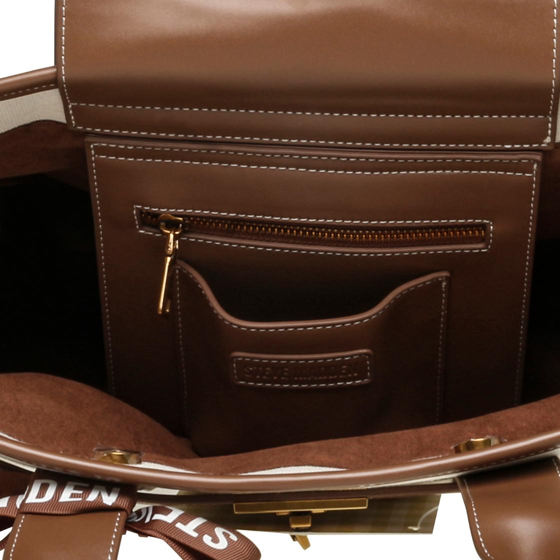 Bwebber-LGR Natural/Cognac Bolsa Tote Beige Para Mujer