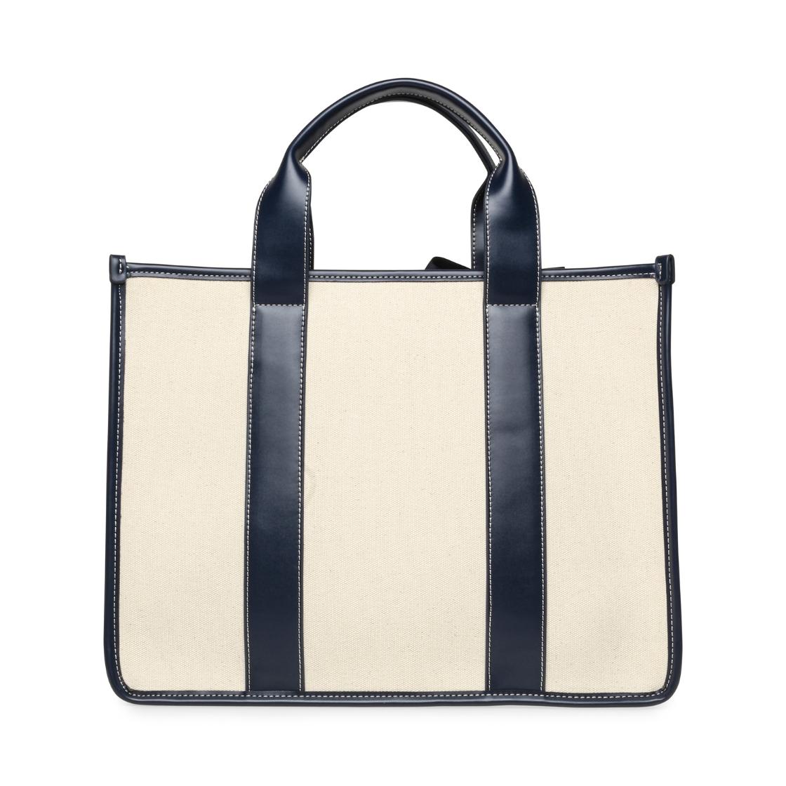 Bwebber-LRG Navy Natural Bolsa Tote Beige Para Mujer