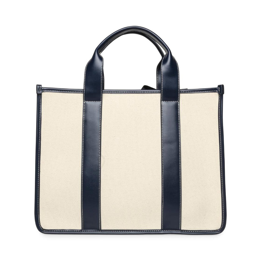 Bwebber-LRG Navy Natural Bolsa Tote Beige Para Mujer