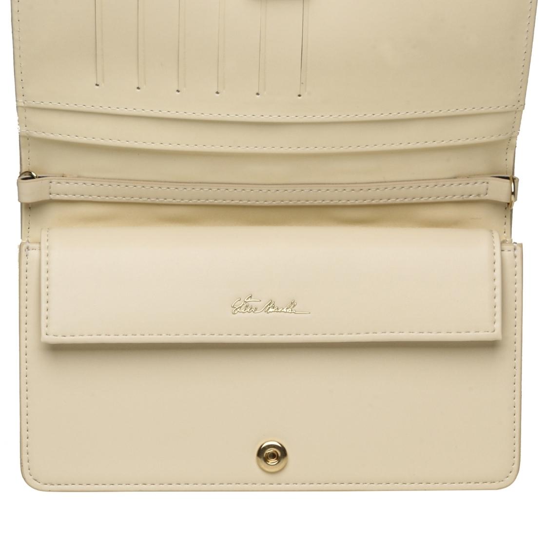 Bwhisp Bone Gold Clutch Beige Para Mujer con Cadena