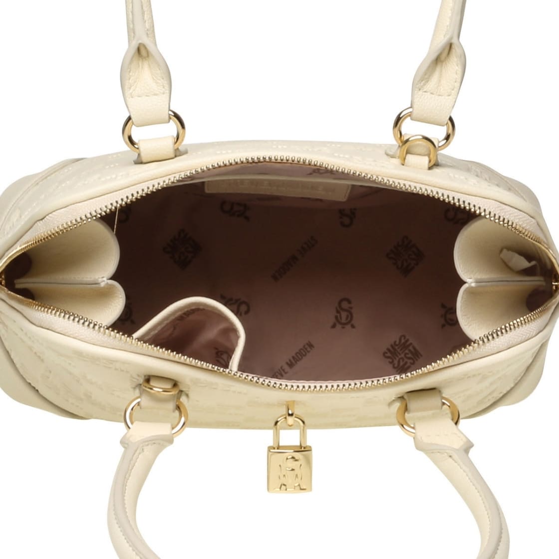 Bwish Cream Bolsa Blanca con Dorado