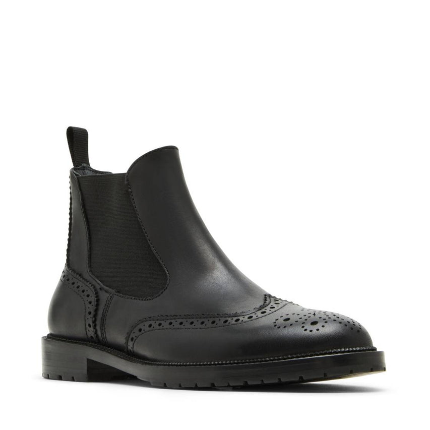 Cacto Black Leather Botines de Piel Negros