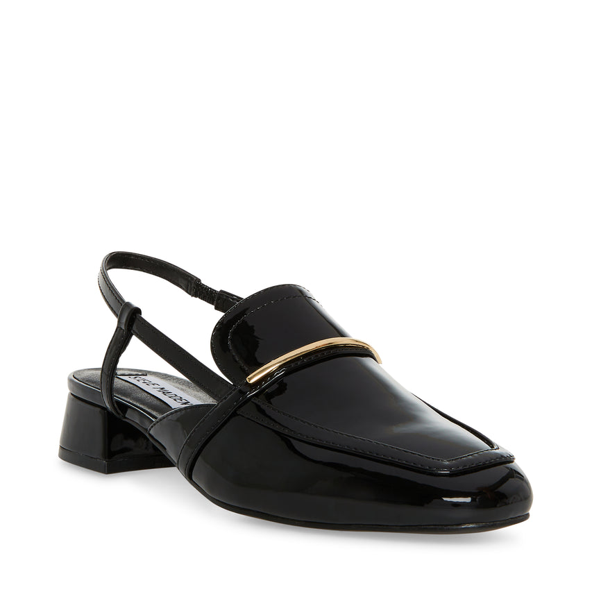 Calibri Black Patent Tacones de Charol Negros