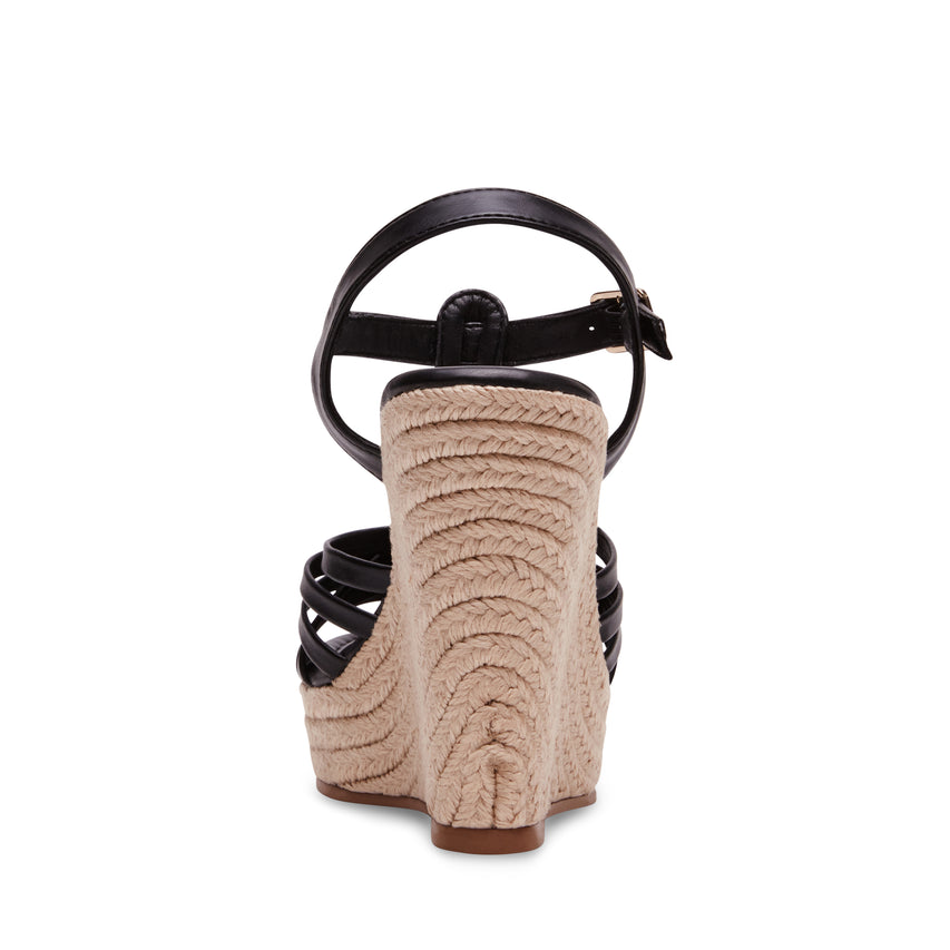 Calypso Black Paris Alpargatas de Tacon Negras para Mujer