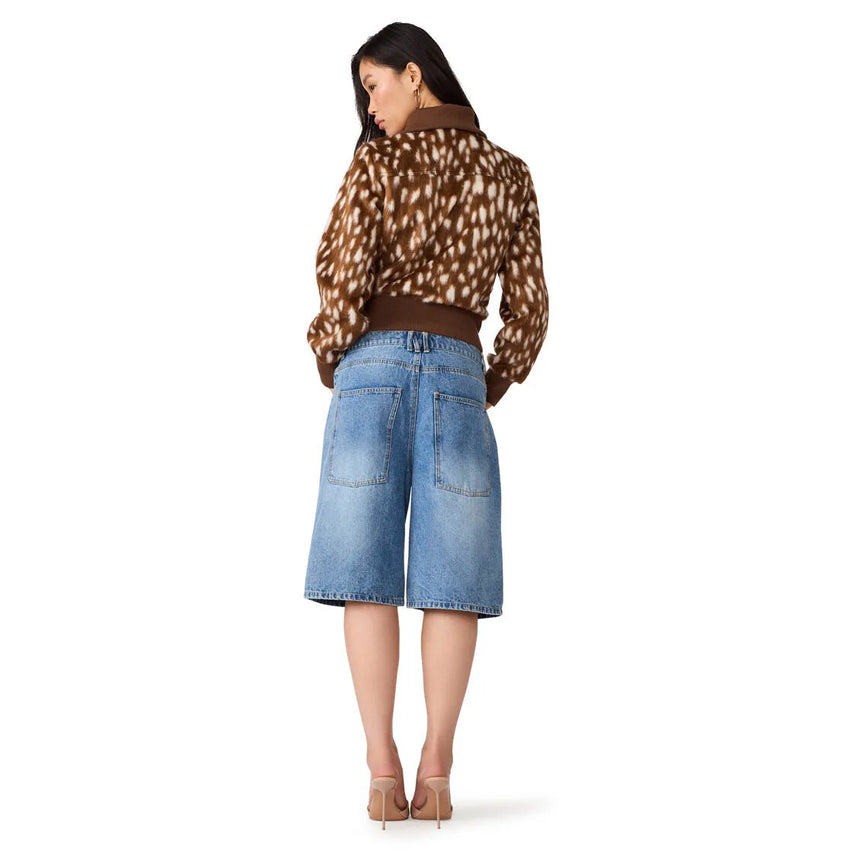 HUNTON JACKET DARK BROWN ABSTRACT DOT