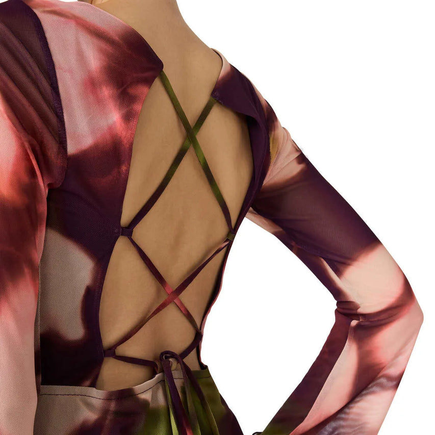 LARISA DRESS BLURRY FLORAL