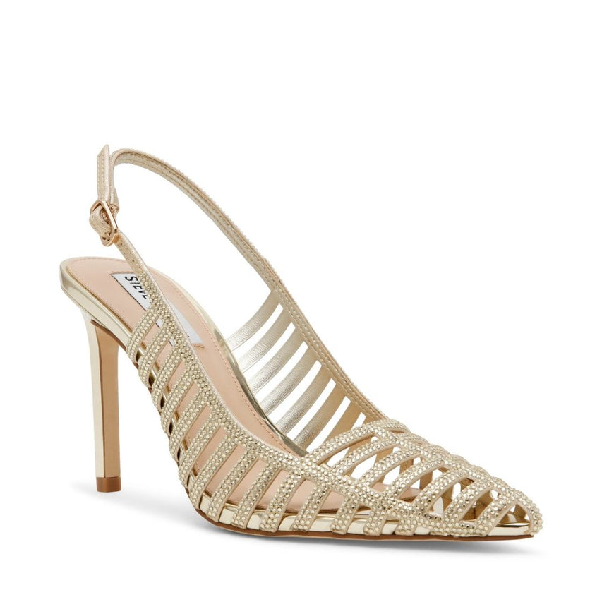 Carleigh Gold Tacones con Brillos Dorados