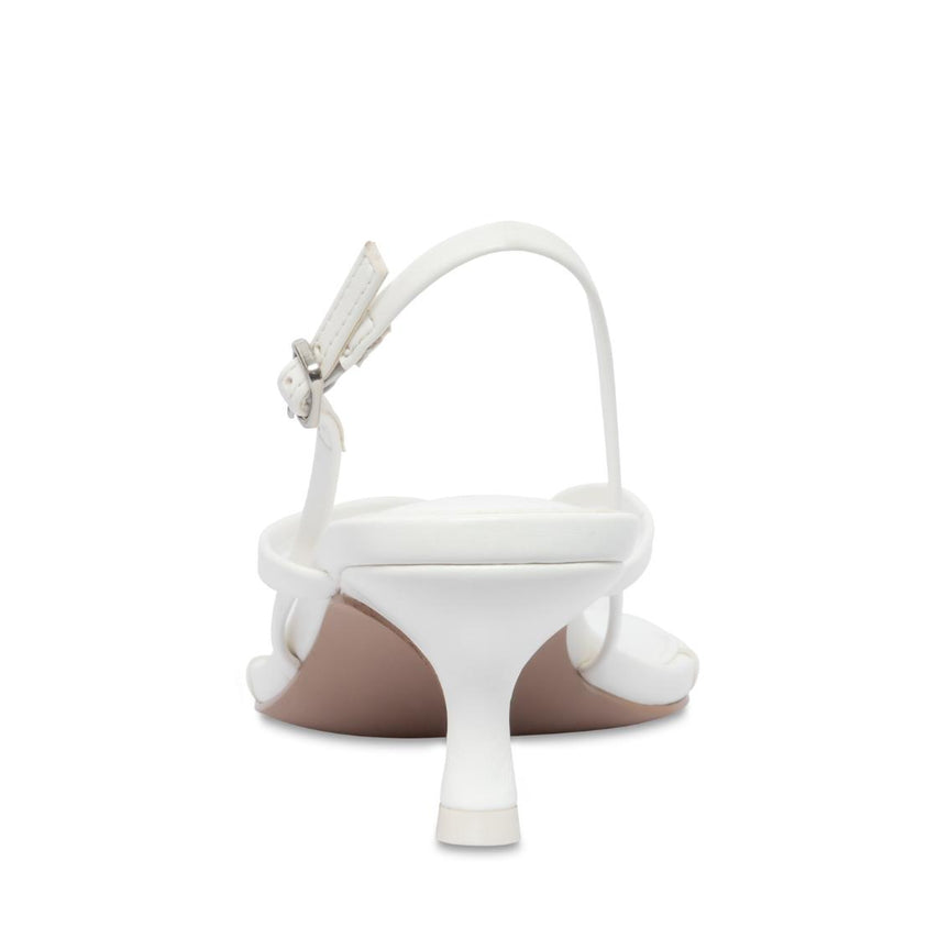 Carley White Sandalias de Tacón Blancas Para Mujer