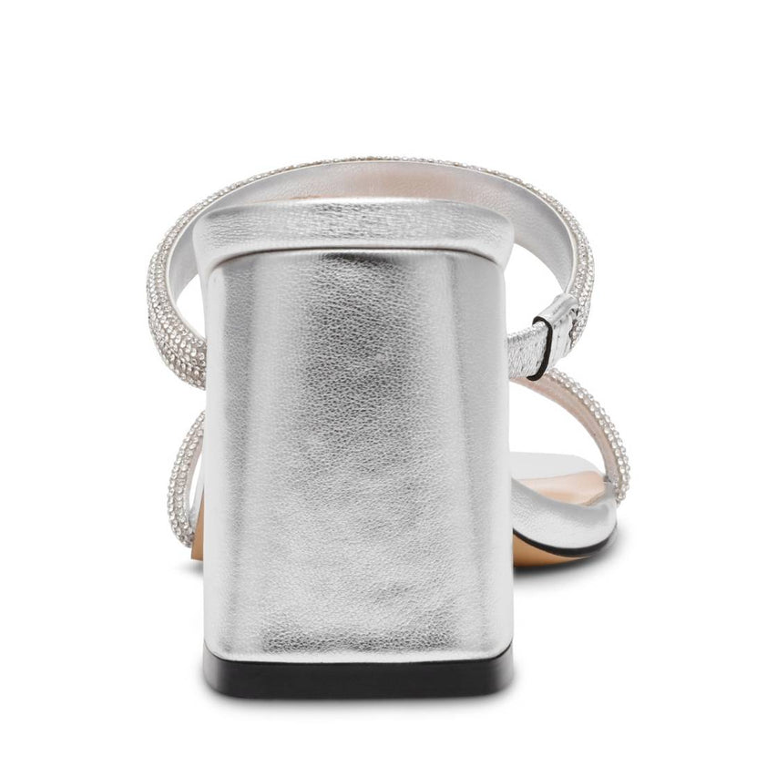 Catlyn Silver Sandalias de Tacón Plateadas Para Mujer