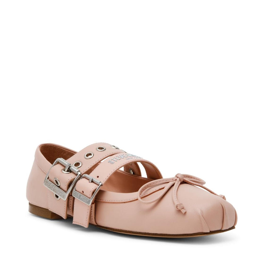 Ceara Blush Leather Flats Rosas