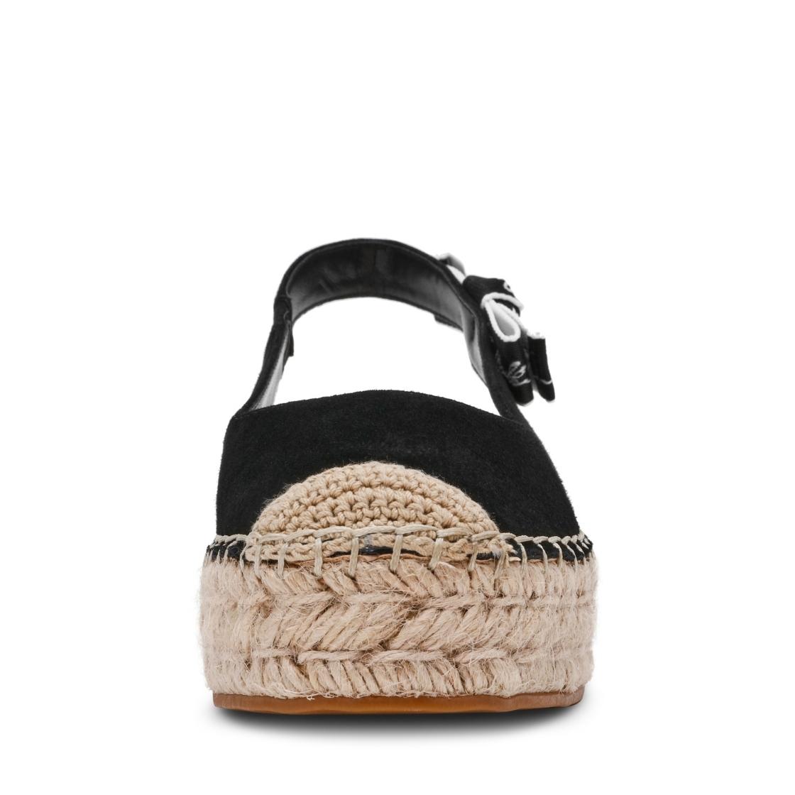 Centro Black Suede Alpargatas Para Mujer