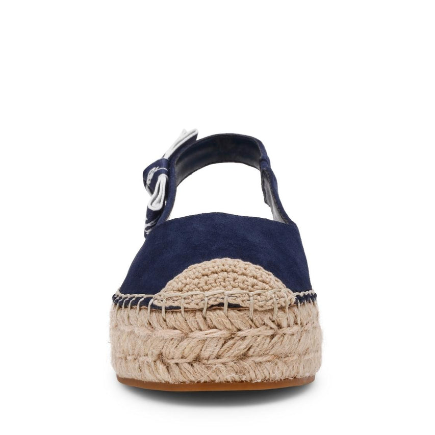 Centro Navy Suede Alpargatas Para Mujer