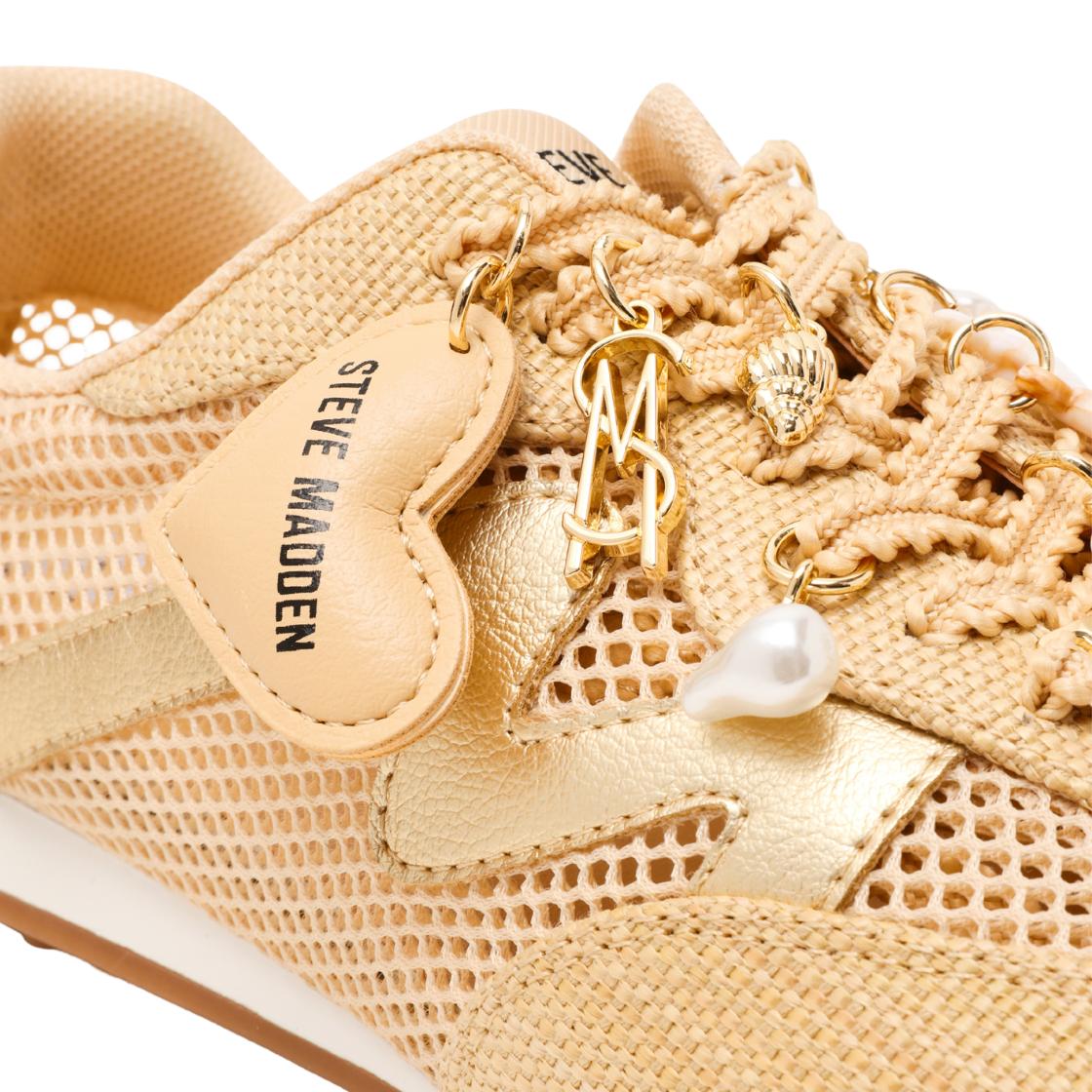 Coheart-RAF Natural Raffia Tenis Beige Para Mujer