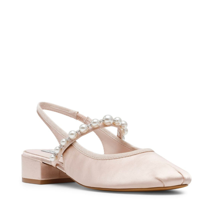 Coppelia Champagne Satin Flats Beige