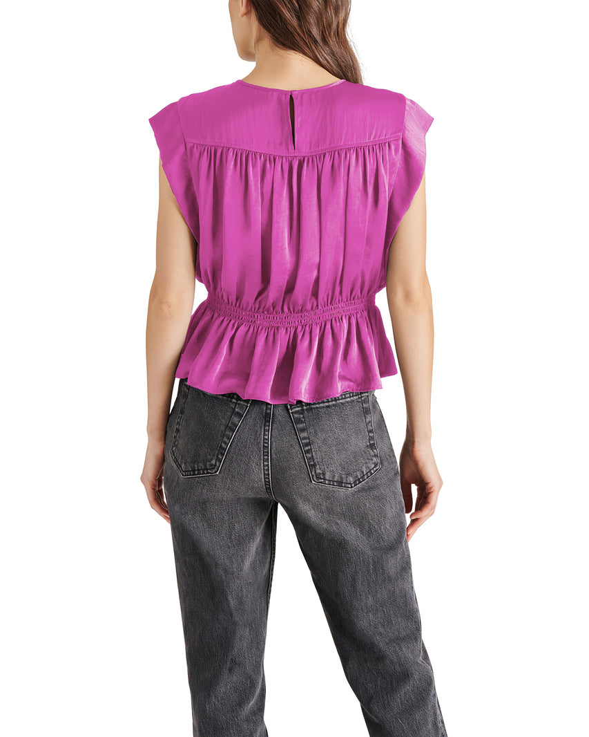 Corinne Top Radiant Orchid Top Rosa para Mujer