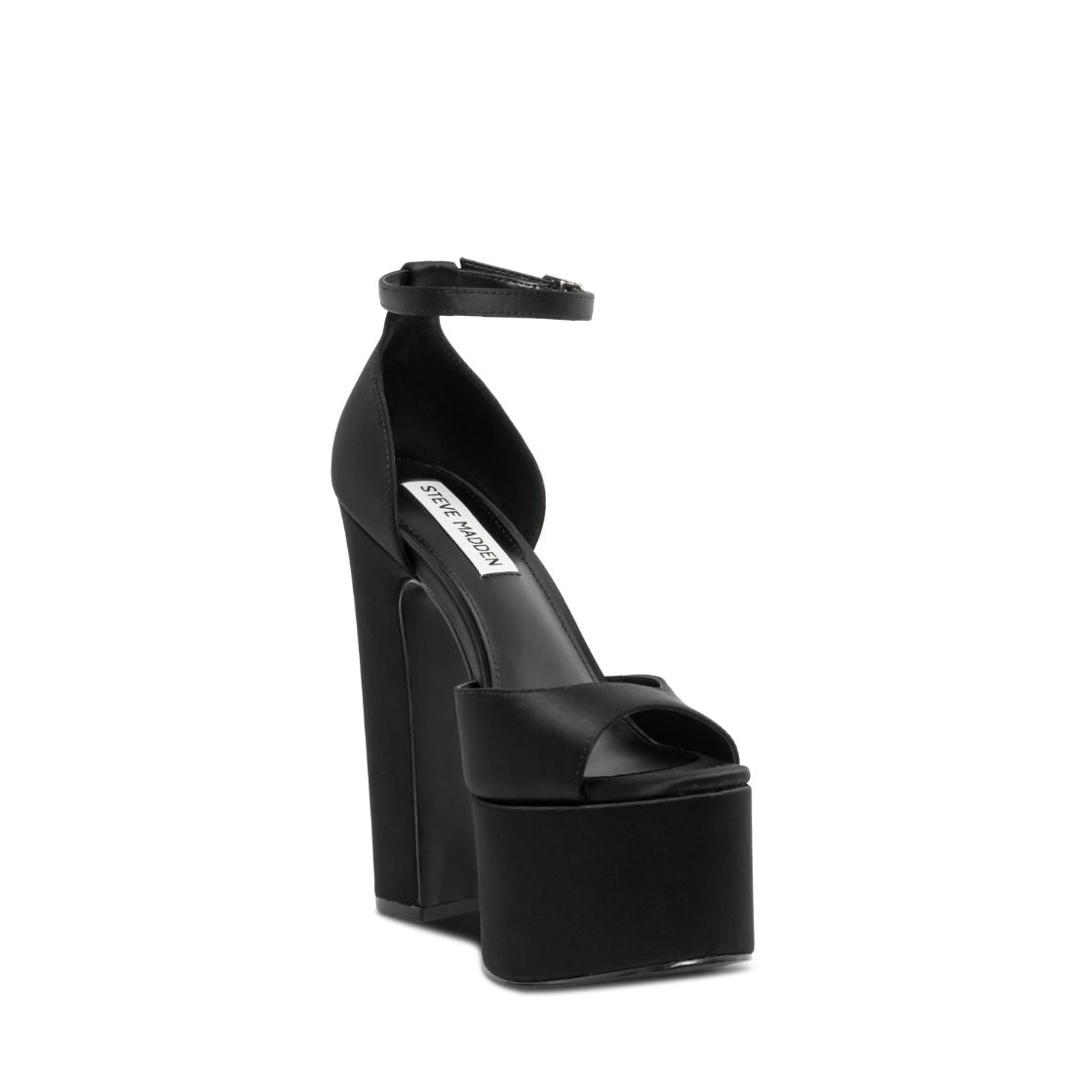 Courtesy Black Satin Tacones Negros