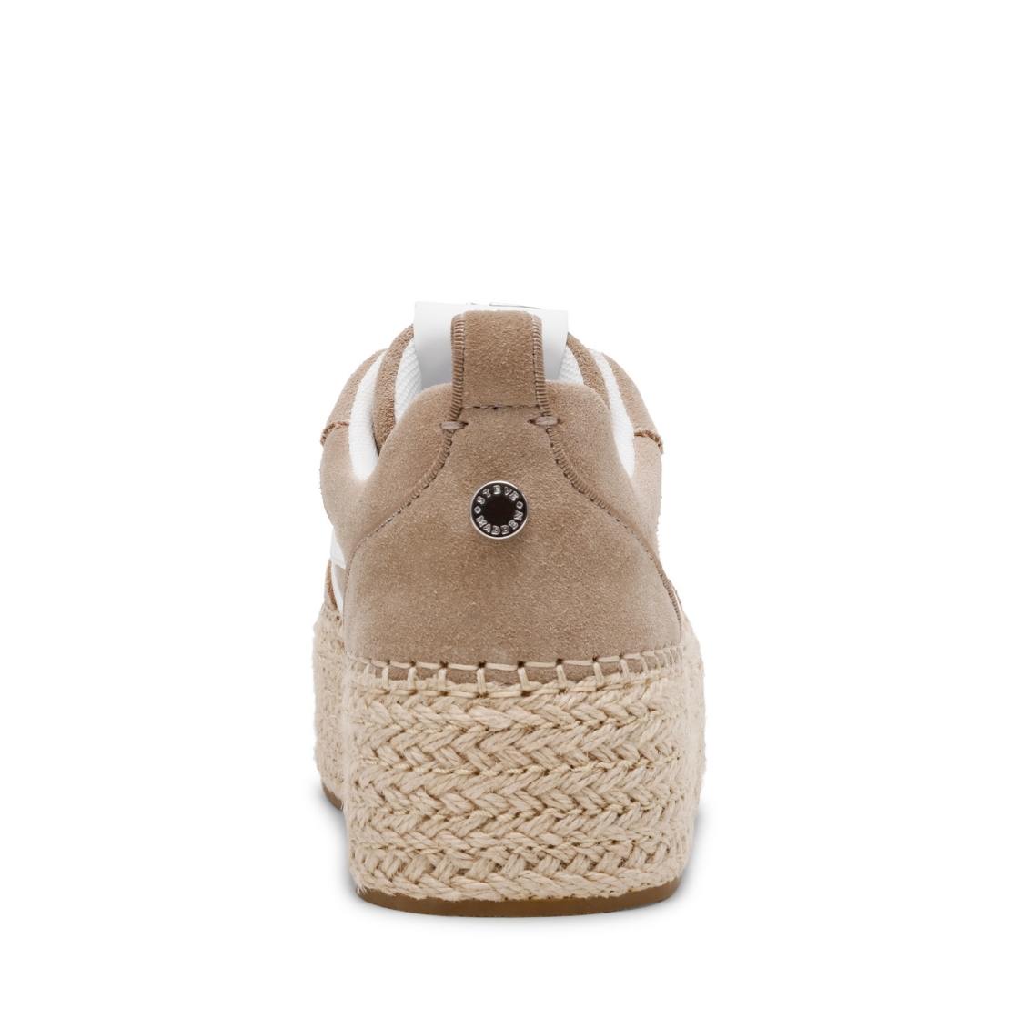 Cydney Taupe Suede Tenis con Plataforma Cafés Para Mujer