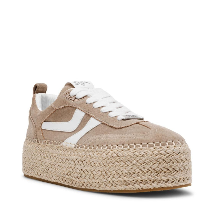 Cydney Taupe Suede Tenis con Plataforma Cafés