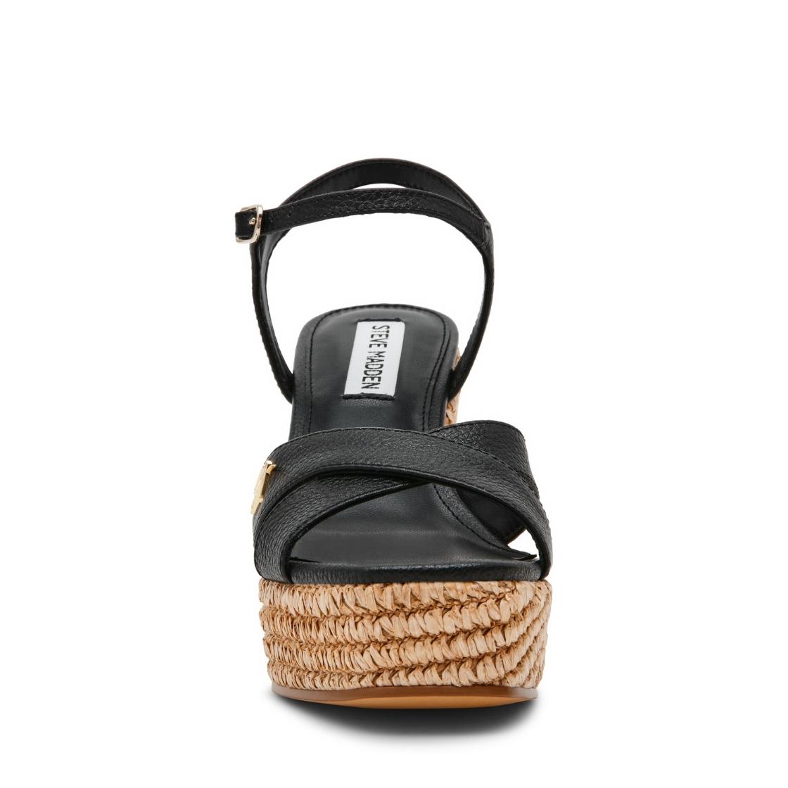 cylo black leather sandalias de tacon para mujer