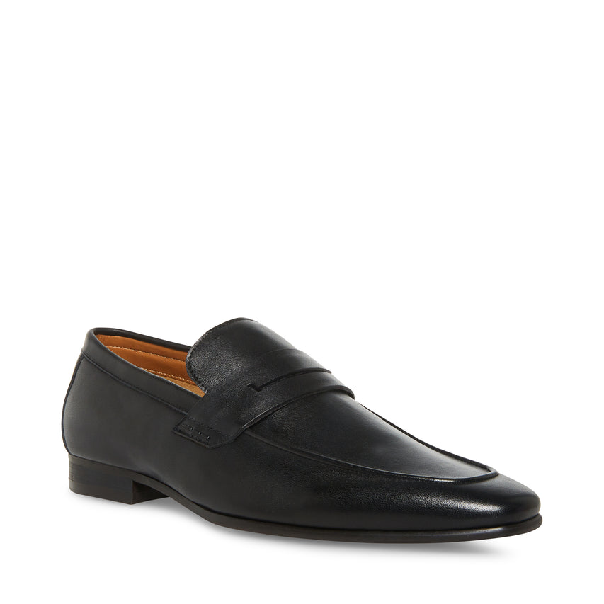 Darice Black Leather Zapatos de Vestir Negros