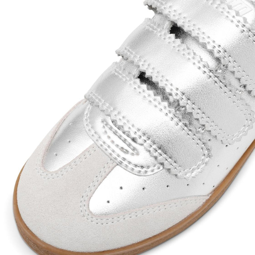 Daybreak Silver Action Leather Tenis de Piel con Velcro Plateados