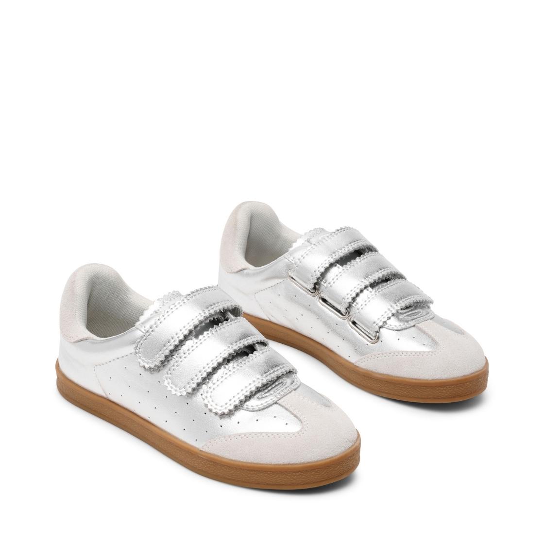 Daybreak Silver Action Leather Tenis de Piel con Velcro