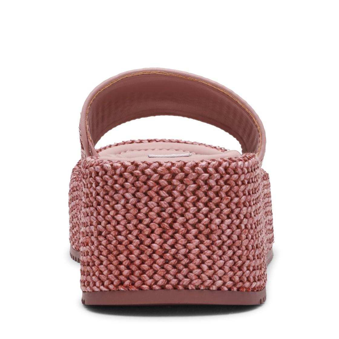 Decor Dusty Pink Raffia Sandalias de Plataforma Rosas Para Mujer