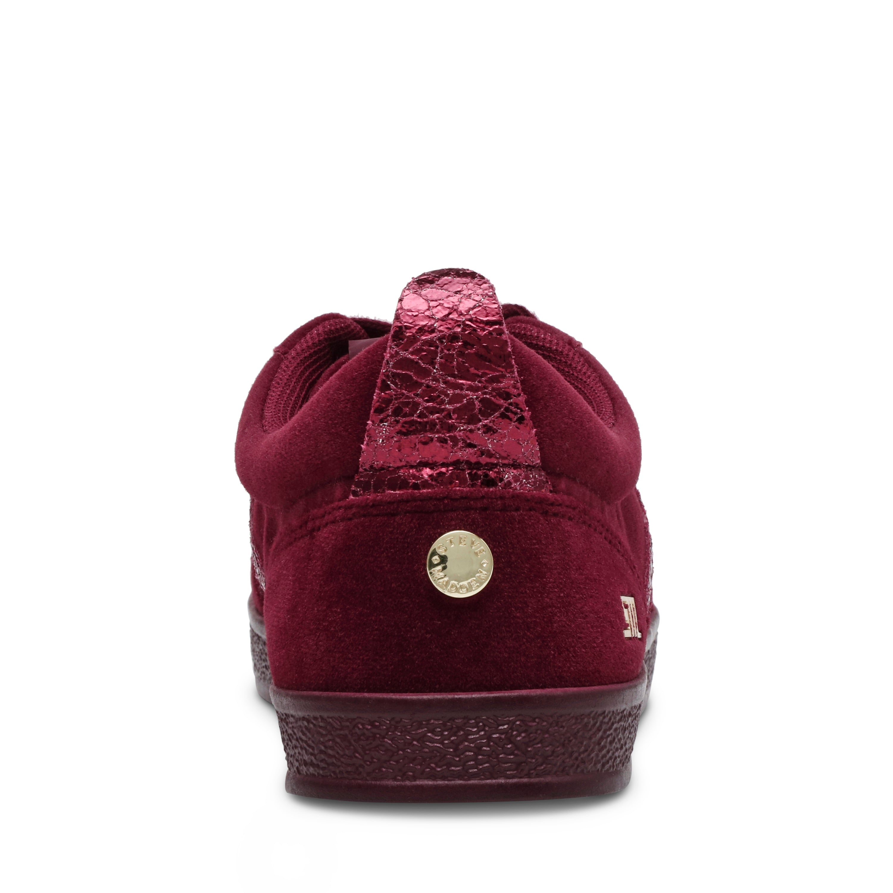 Degree Burgundy Velvet Tenis Rojos para Mujer
