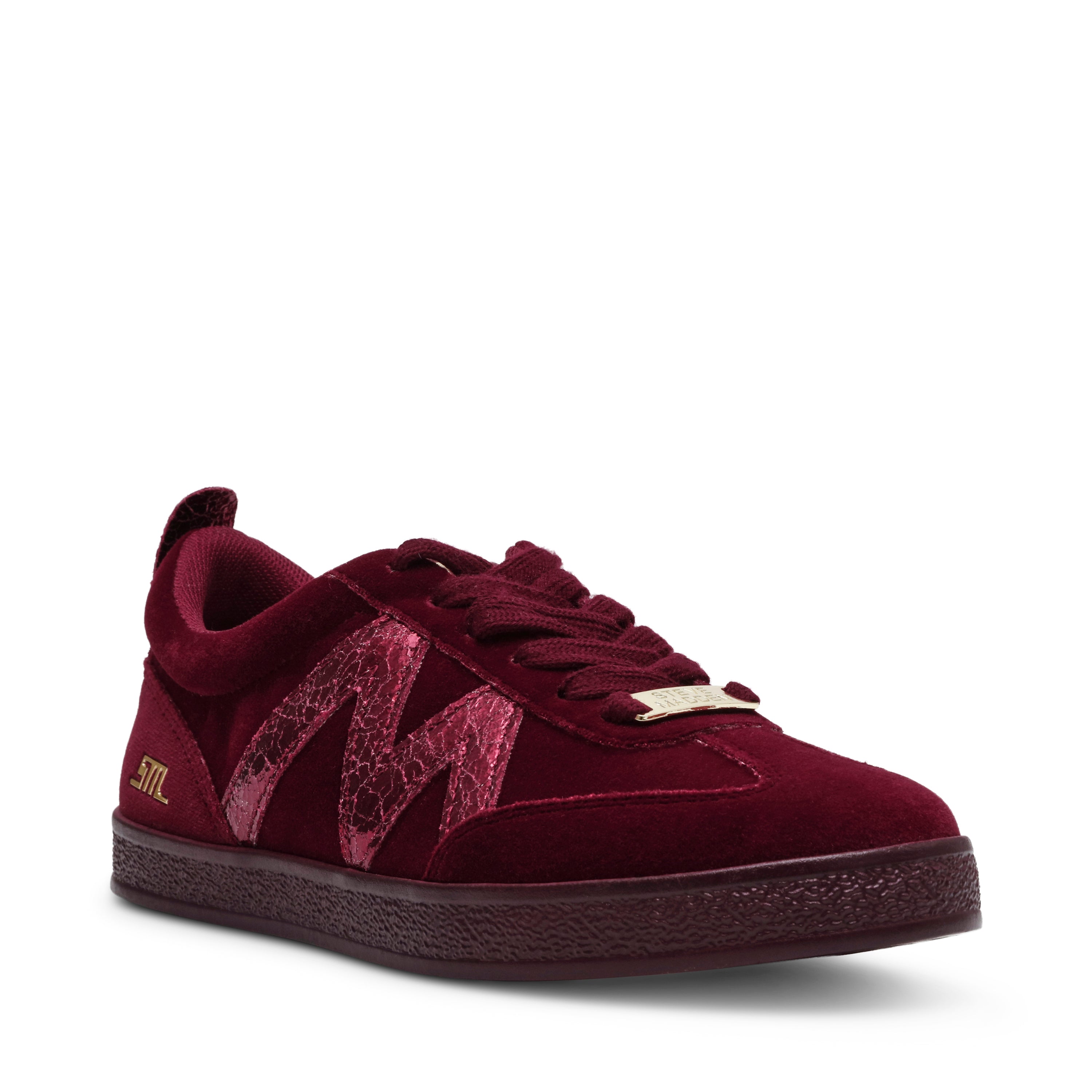 Degree Burgundy Velvet Tenis Rojos