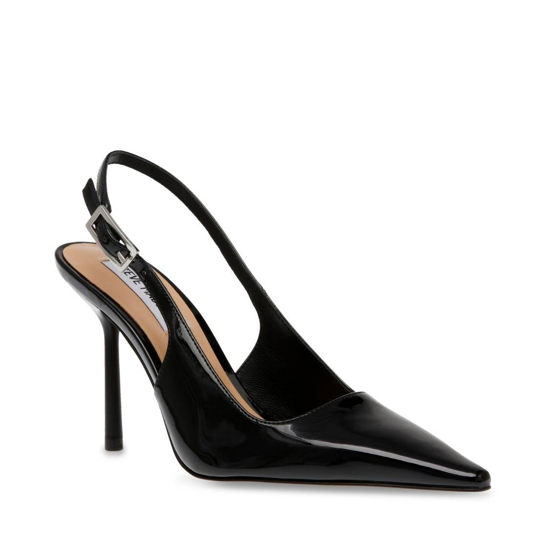 Delanerys Black Patent Tacones de Charol Negros