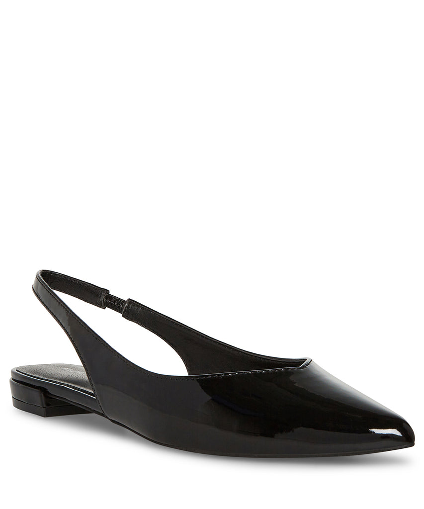 Delaneyy Black Patent Flats de Charol Negros