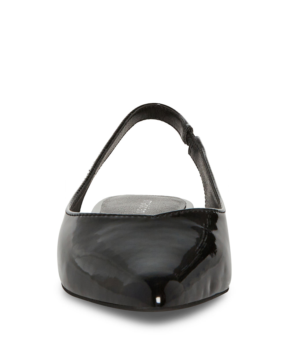Delaneyy Black Patent Flats de Charol para Mujer