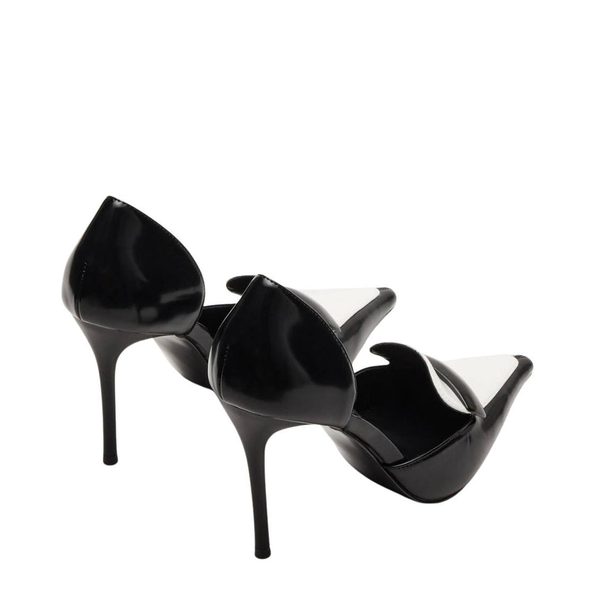Delphini Black Tacon Puntiagudo Blanco con Negro para Mujer