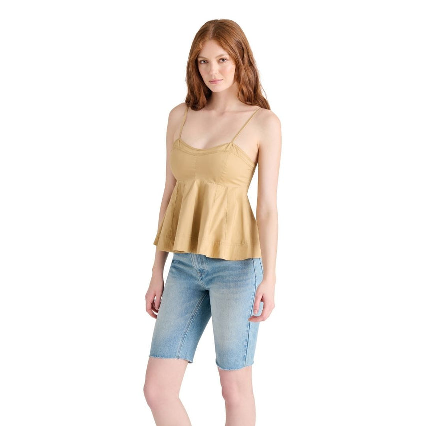 Delta Top Khaki Blusa de Tirantes Beige
