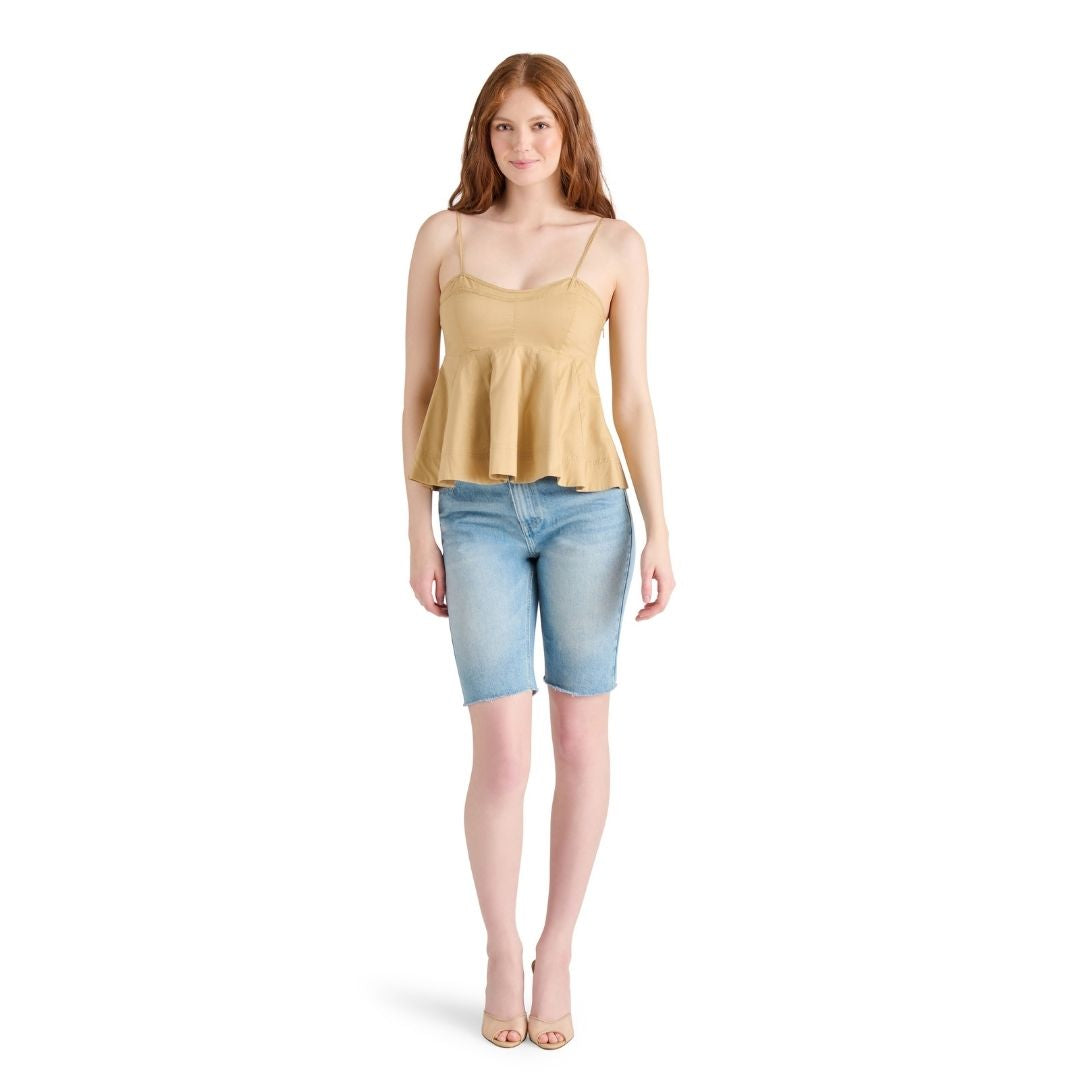 Delta Top Khaki Blusa de Tirantes para Mujer