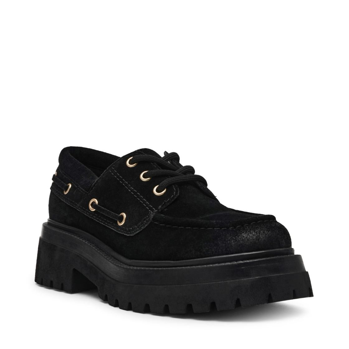 Detroit Black Suede Mocasines de Gamuza Negros