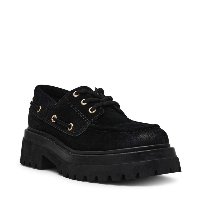 Detroit Black Suede Mocasines de Gamuza Negros