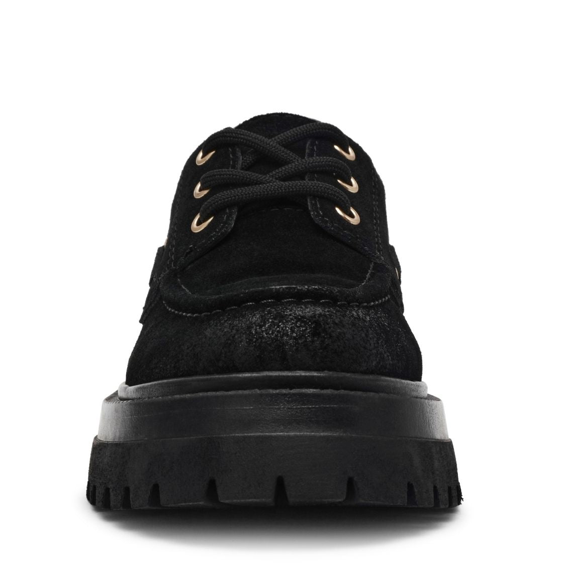 Detroit Black Suede Mocasines de Gamuza para Mujer