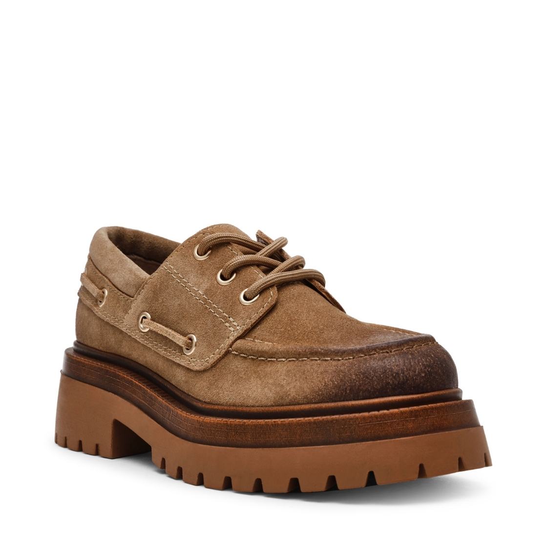 Detroit Taupe Suede Mocasines de Gamuza Cafes