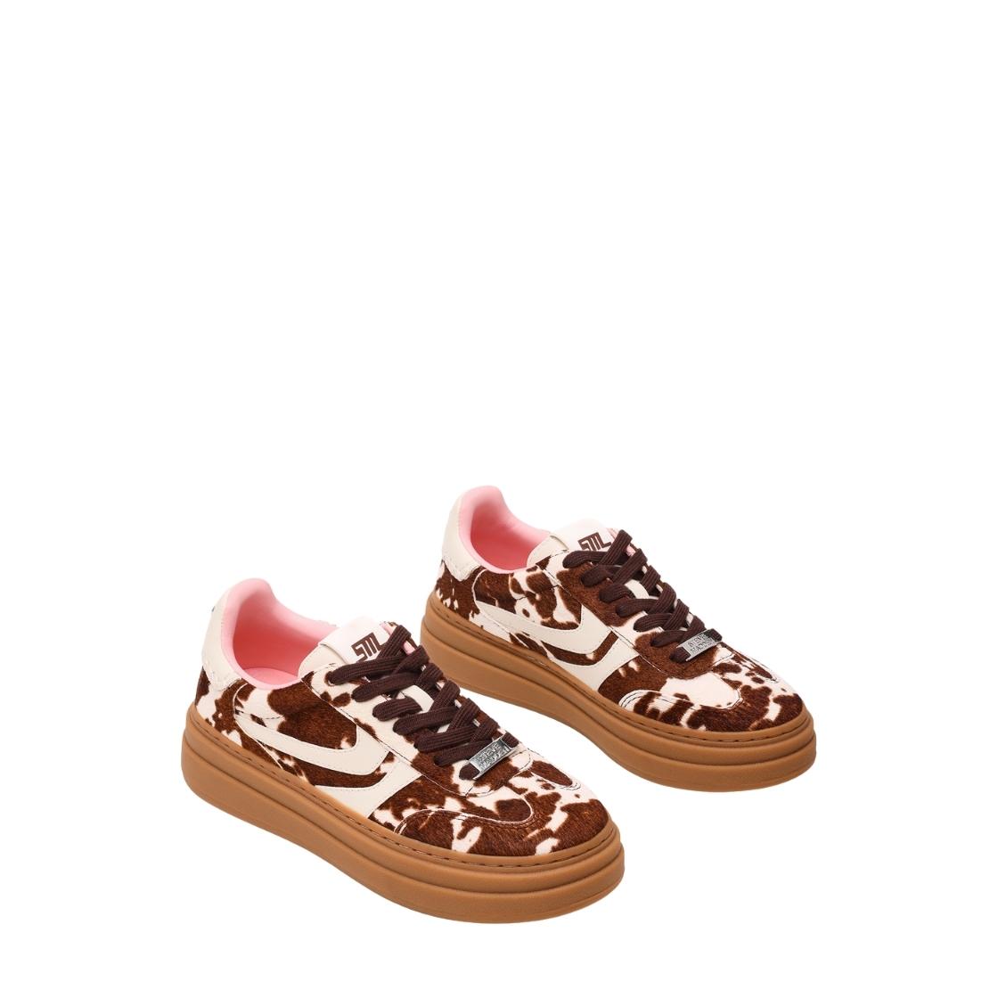 Dodge2 C Brown Multi Tenis con Print de Vaca Cafes