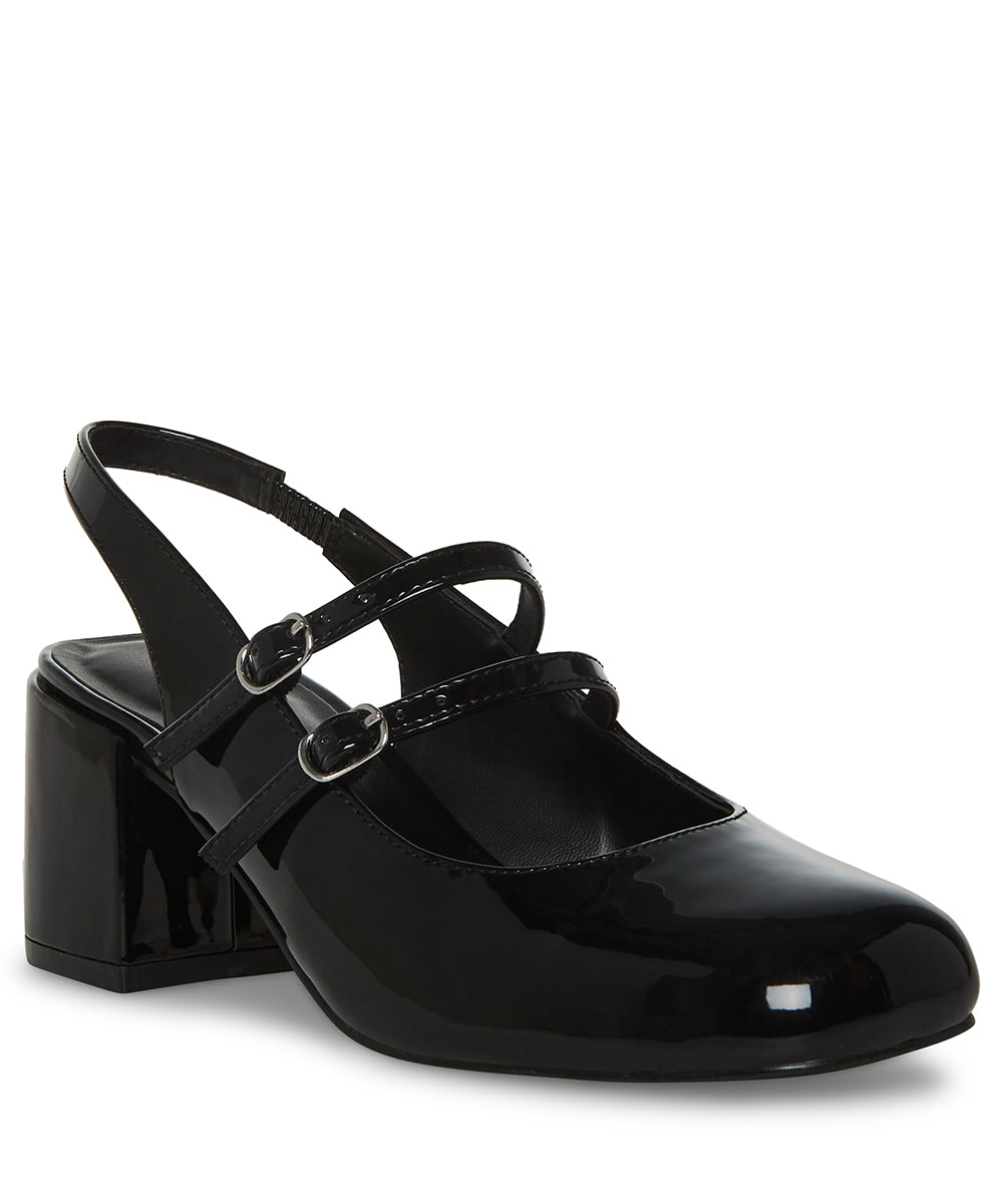 Doll Black Patent Tacones Negros