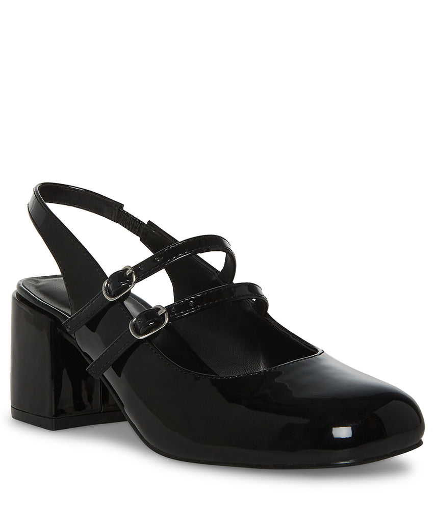 Doll Black Patent Tacones Negros