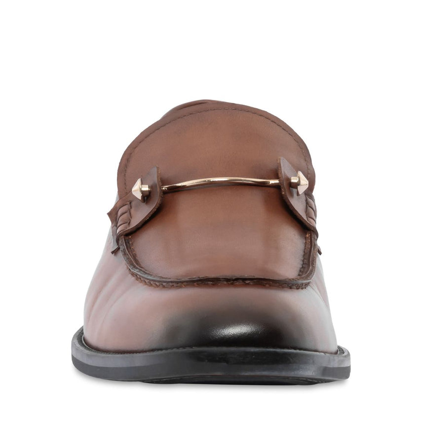 Duncon Tan Leather Zapatos de Vestir de Piel para Hombre