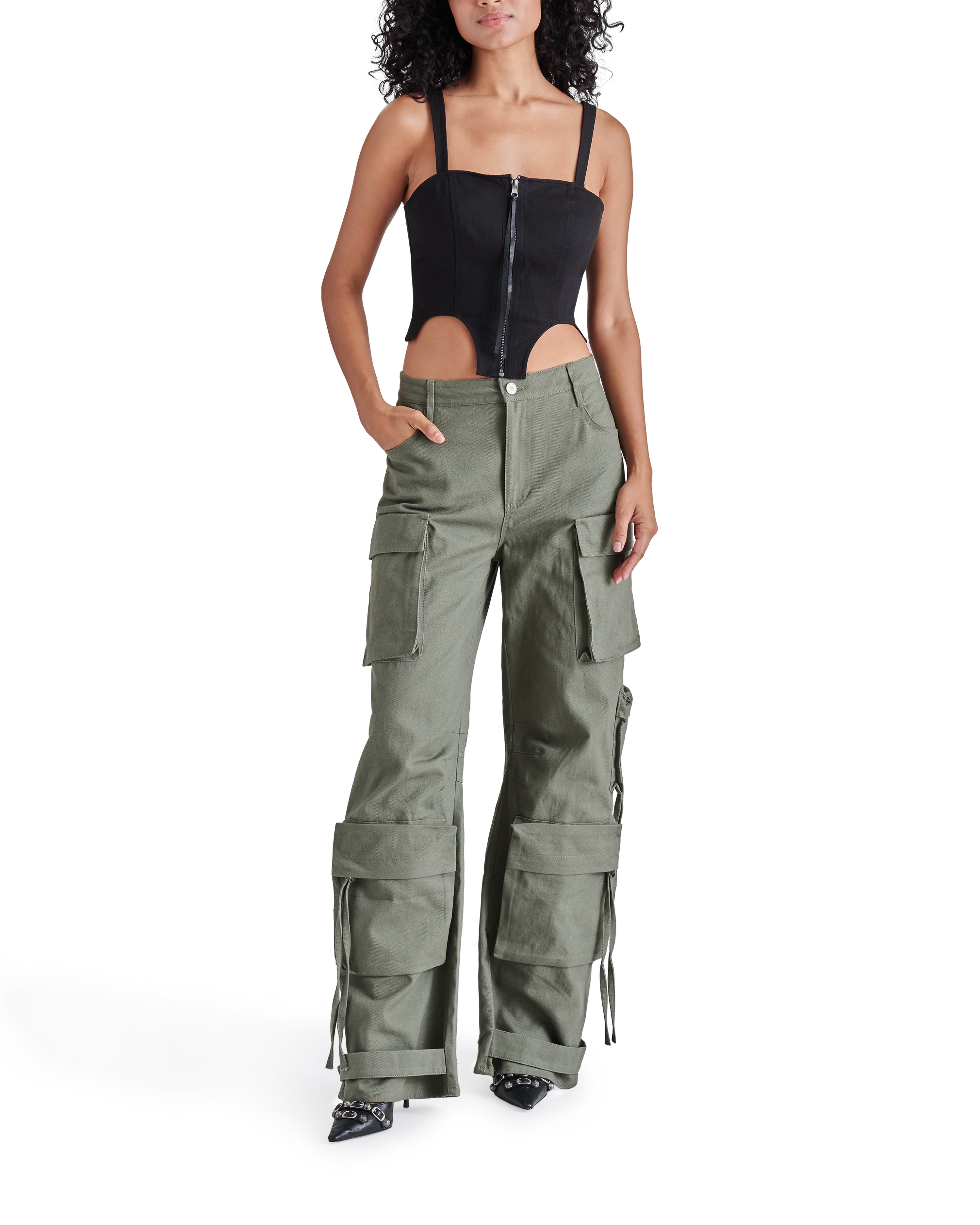 Duopant Olive Pantalon Verde Olivo para Mujer