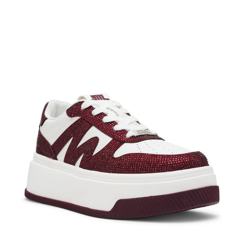 Dynamo R White Cherry Lacquer Tenis Blanco con Vino