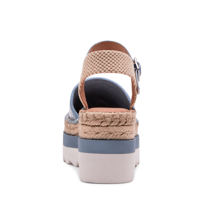 Eden Blue Sequin Alpargatas Azul Cielo para Mujer
