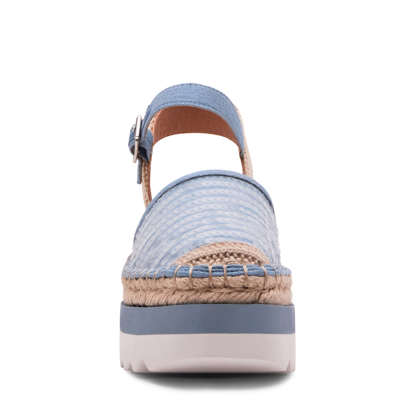 Eden Blue Sequin Alpargatas para Mujer
