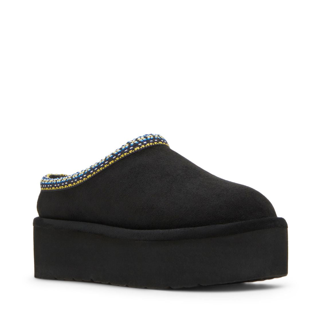 Elyse W Black Fabric Botines Negros