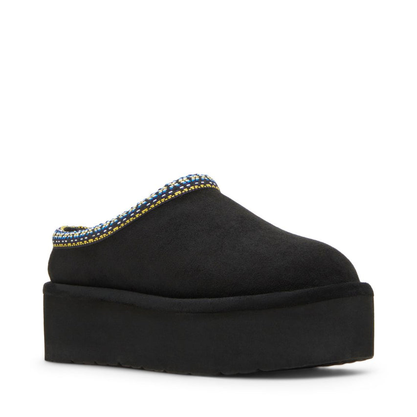 Elyse W Black Fabric Botines Negros